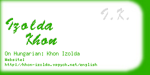 izolda khon business card